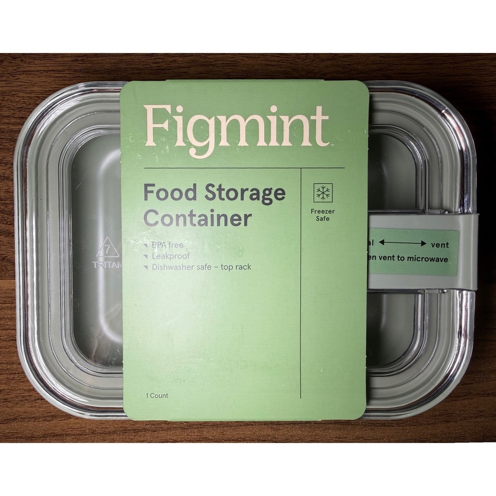 Figmint Food Storage Container 3 Cup Sage Green Leakproof NWT